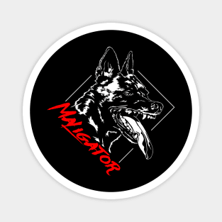 Belgian Malinois Maligator dog portrait Magnet